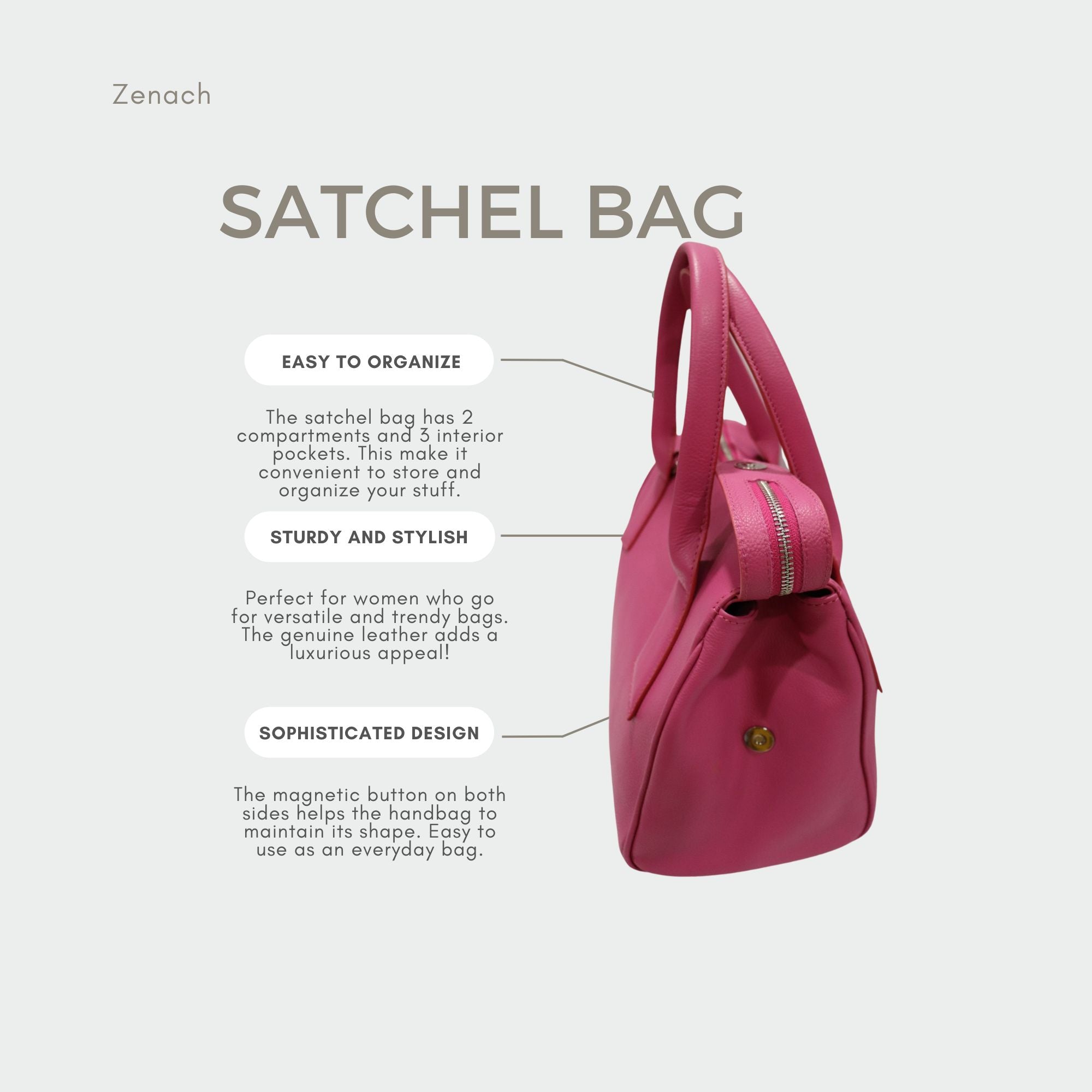 Satchel handbags Pink