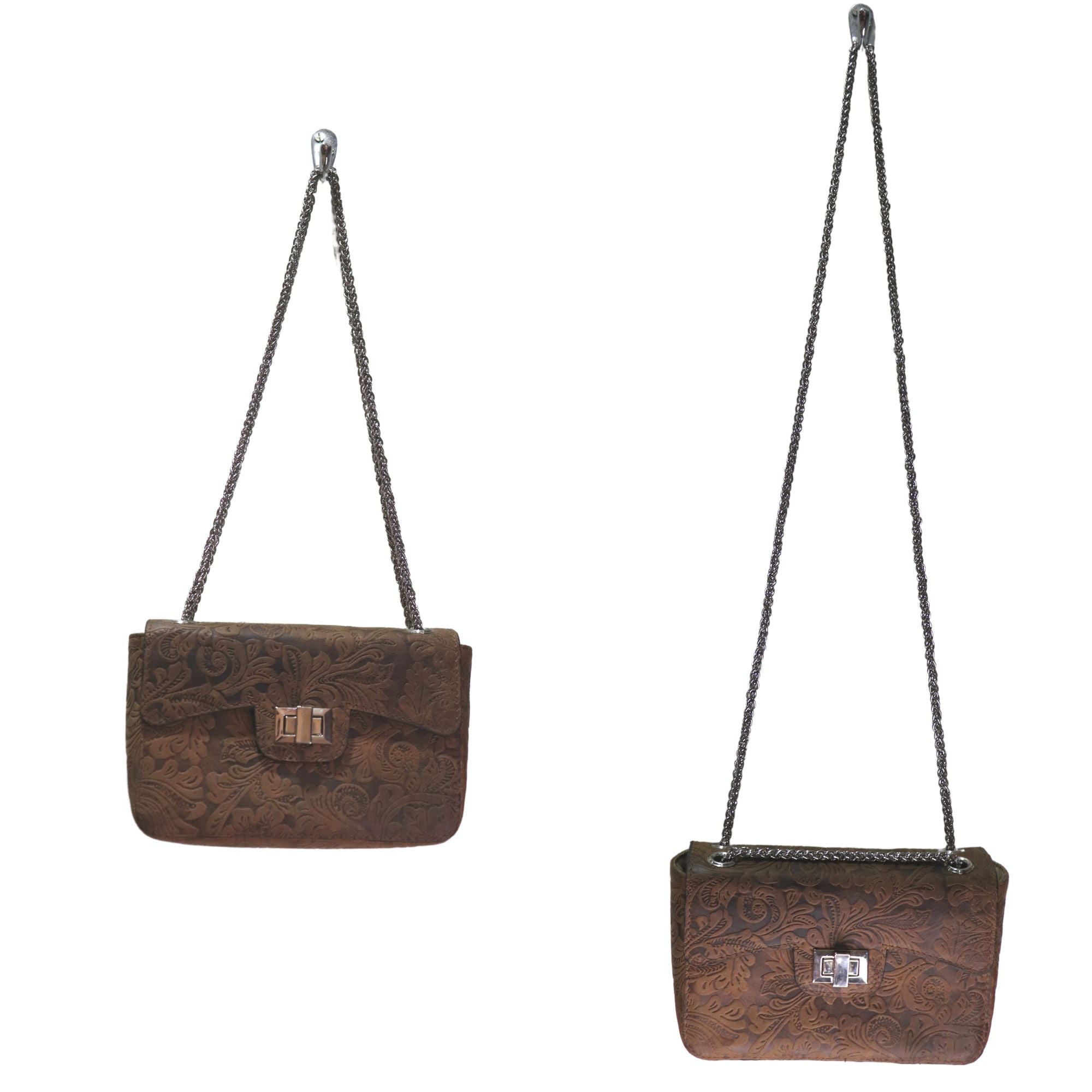 Sling bag Textured brown
